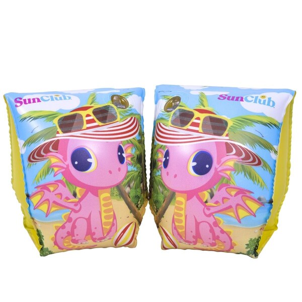 Pool Central 9 in. Inflatable Pink Dragon Swimming Arm Float 34808576 - main